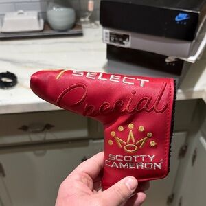 Scotty Cameron Red and Gold Putter Headcover